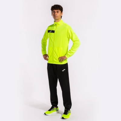 Trening bărbătesc COLUMBUS TRACKSUIT GALBEN FLUOR NEGRU, JOMA