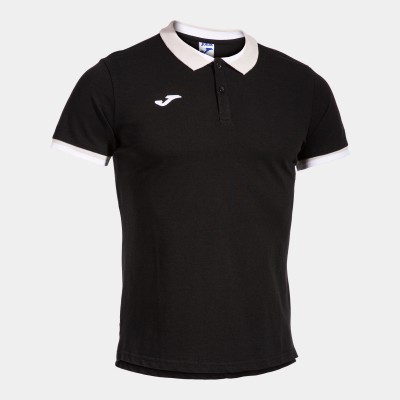Tricou polo CONFORT II MÂNECĂ SCURTĂ POLO NEGRU, JOMA