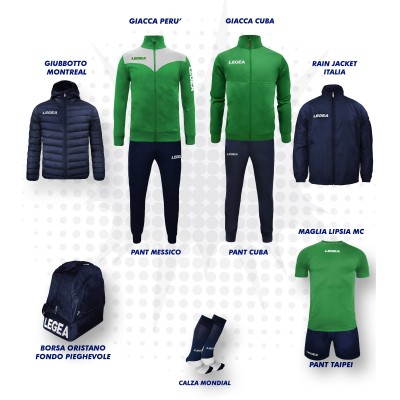 Set complet fotbal, Bomba New, Verde/Bleumarin, LEGEA