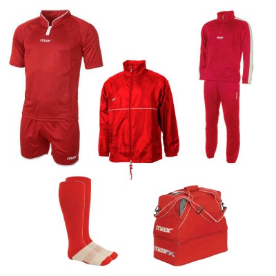 Set echipament fotbal Superbox Oceania, Rosu, MAXSPORT