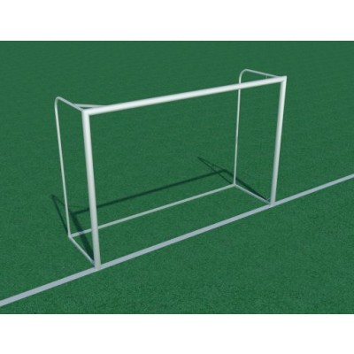Poartă de fotbal 3x2 m din profil rotund de aluminiu 80 mm